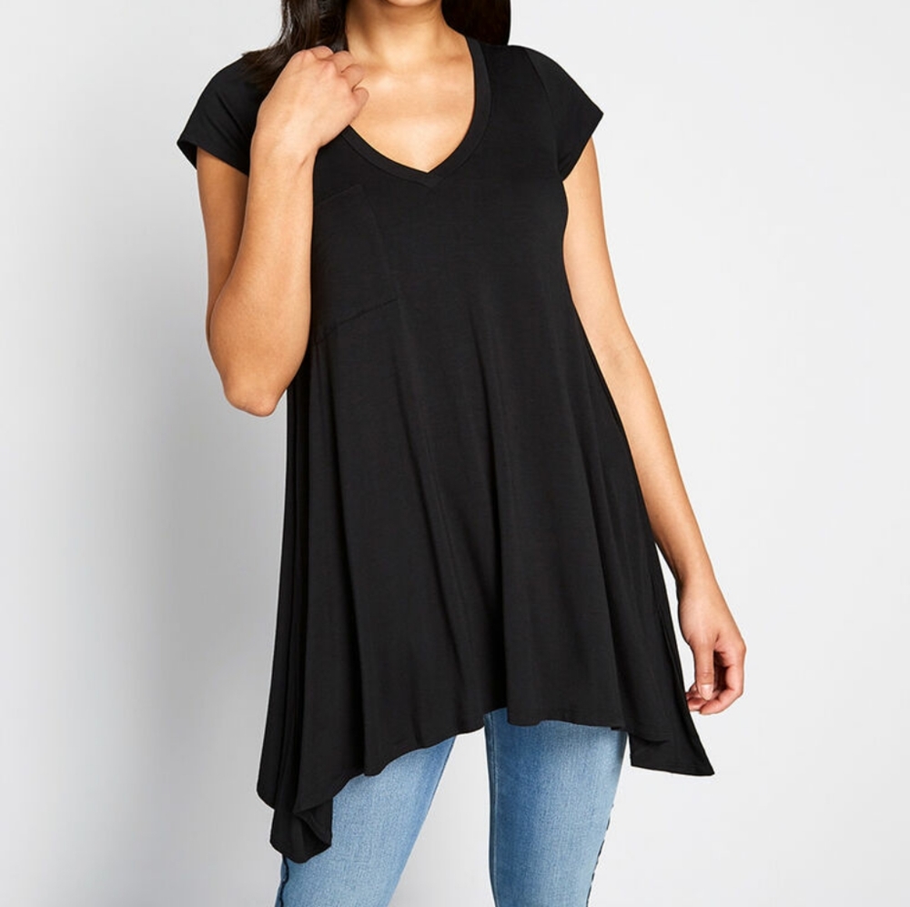 Modcloth A Crush on Casual Tunic in Black M